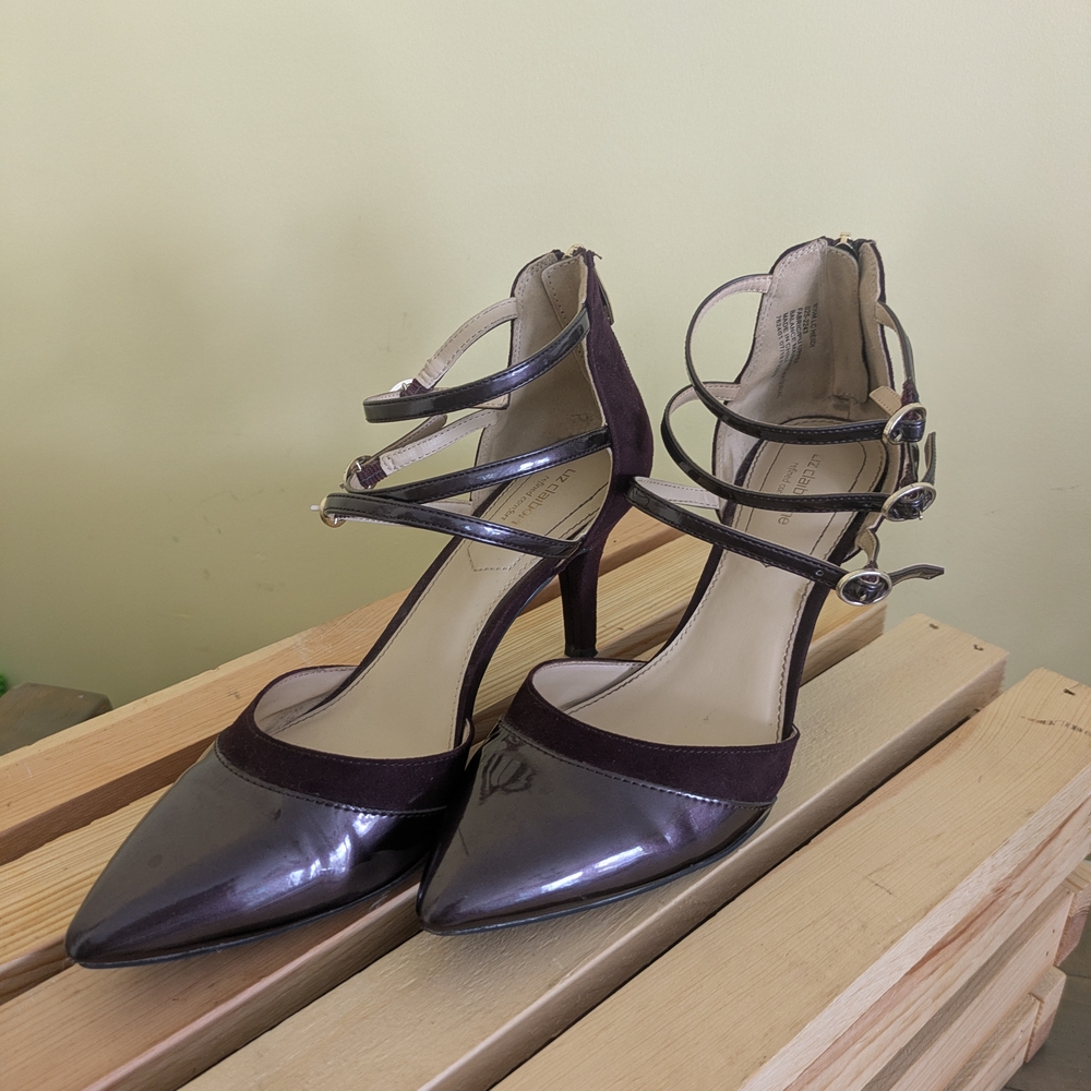 Elegant Purple Strappy Heels